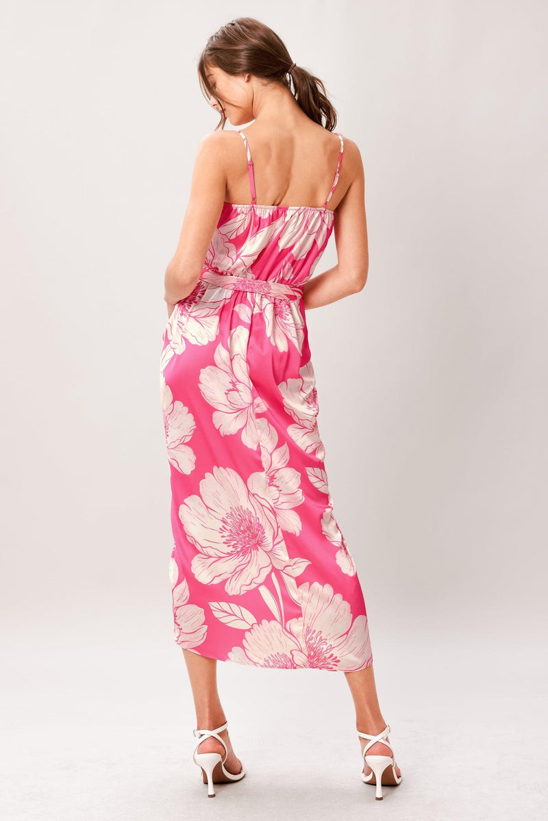 Sweetheart Midi Satin Wedding Guest Sheath Column Dress Flying Tomato ID23679