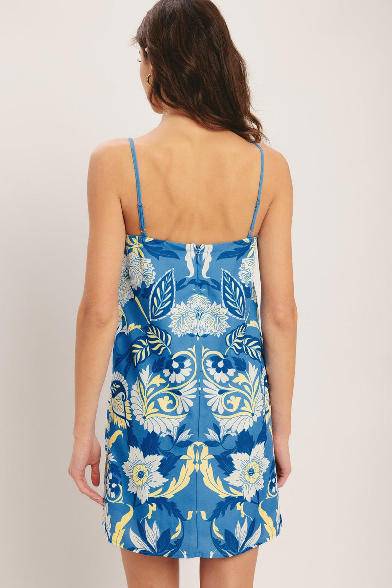 Square Neck Mini Satin Cocktail A-Line Dress Flying Tomato ID23757