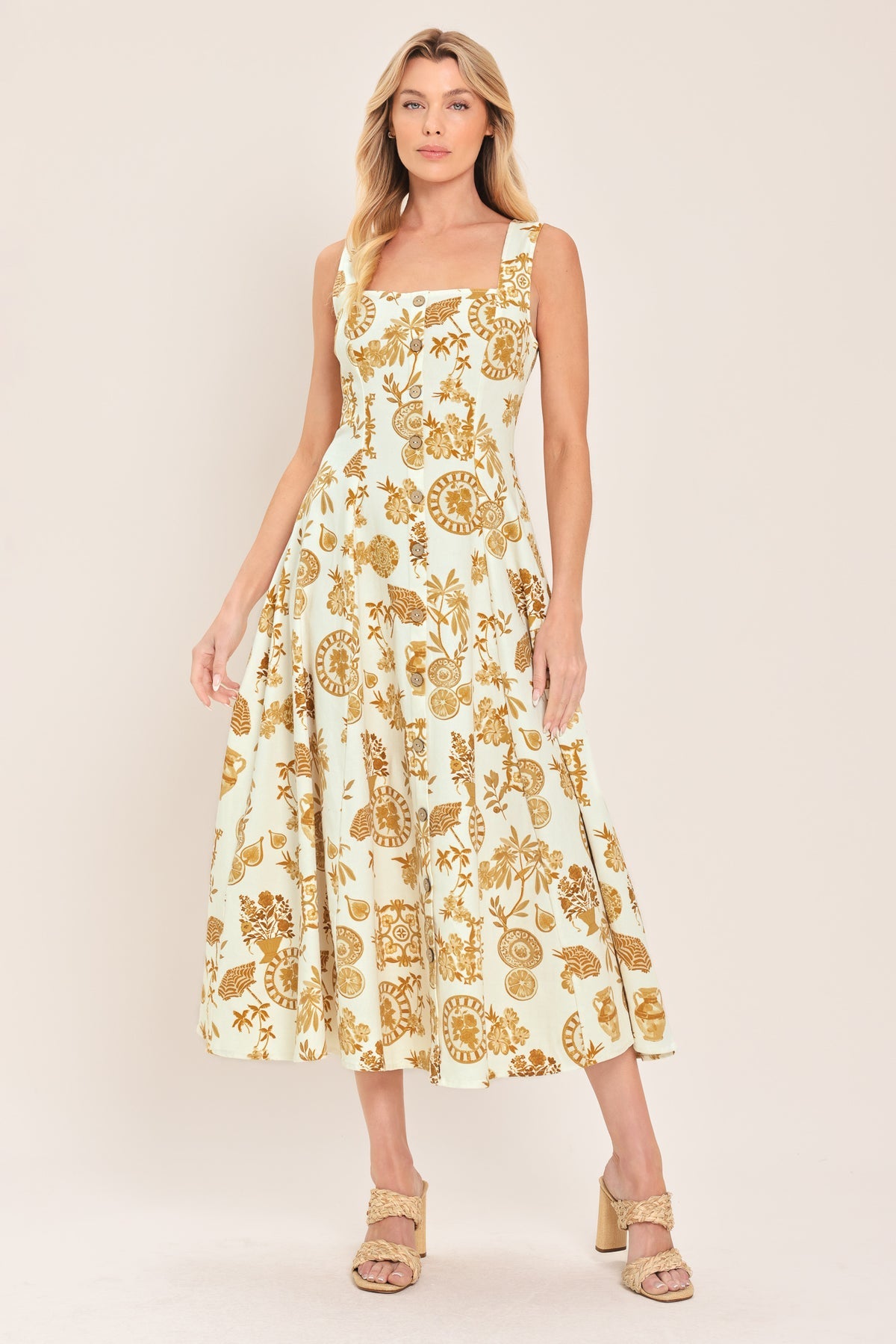 Square Midi Chiffon Special Occasion A-Line Flying Tomato ID23770