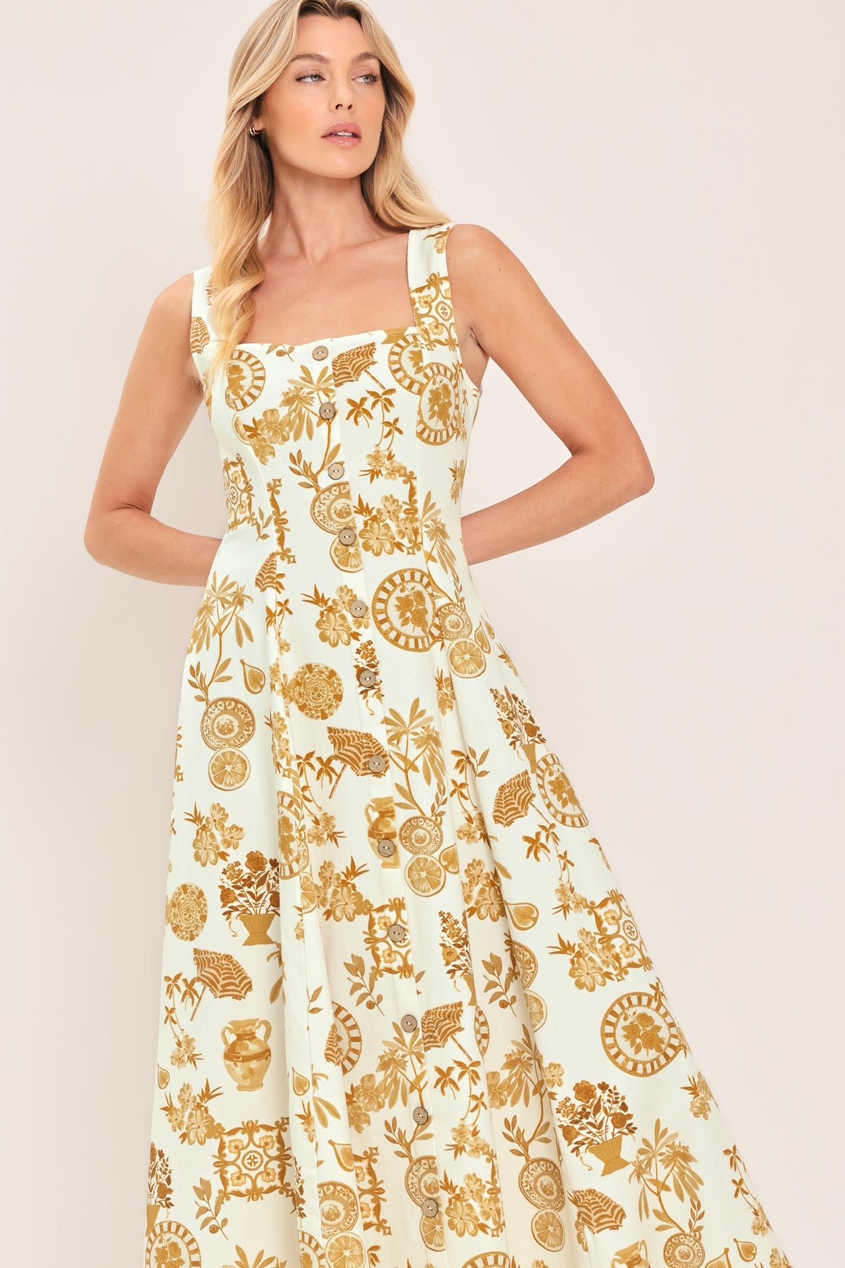 Square Midi Chiffon Special Occasion A-Line Flying Tomato ID23770