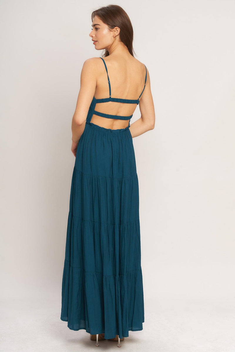 Square Neck Floor-Length Chiffon Wedding Guest A-Line Dress Flying Tomato ID23809