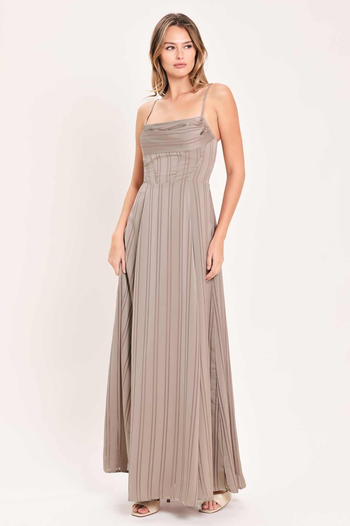 Cowl Floor-Length Chiffon Formal A-Line Flying Tomato ID24404