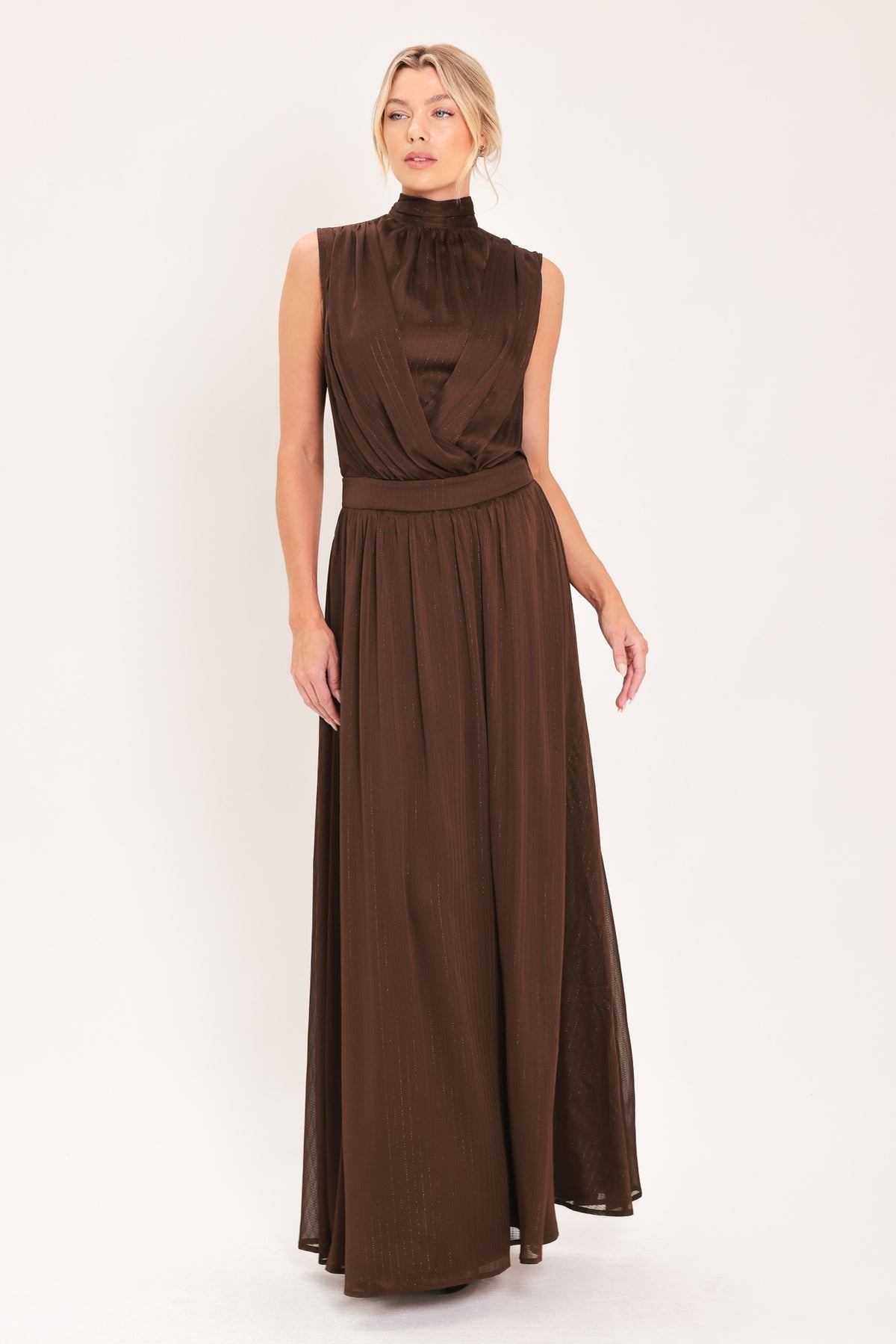 Crew/High-Neck Floor-Length Chiffon Occasion A-Line Flying Tomato ID24409