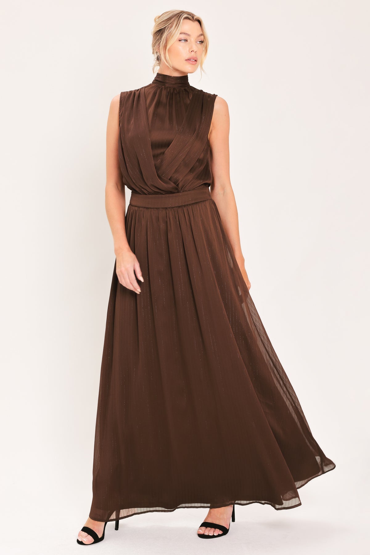 Crew/High-Neck Floor-Length Chiffon Occasion A-Line Flying Tomato ID24409