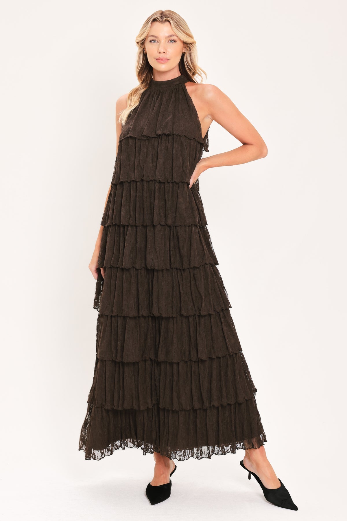 Halter Floor-Length Lace Occasion A-Line Flying Tomato ID24429