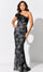 Formal Dresses Long Fitted Formal Beaded Evening Gown Black Multi
