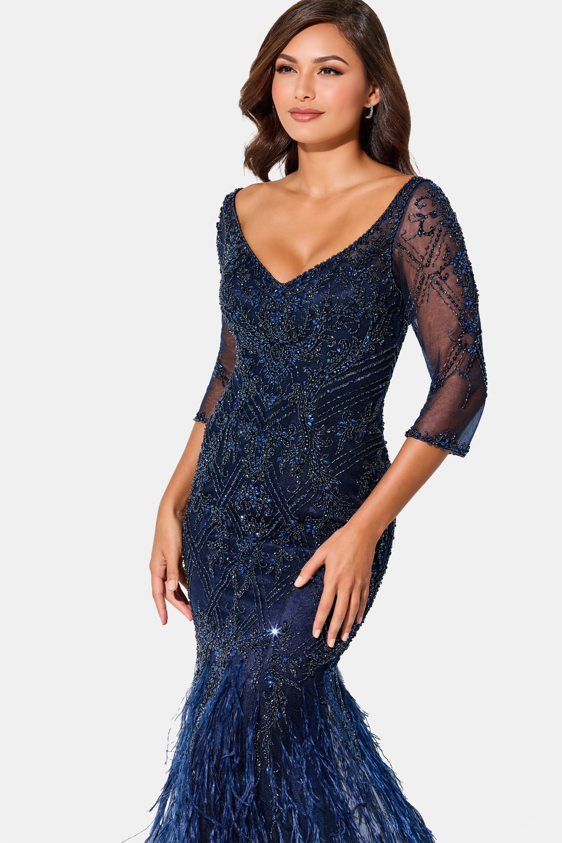 Ivonne D ID318 Long Formal Mother of the Bride Mermaid Dress