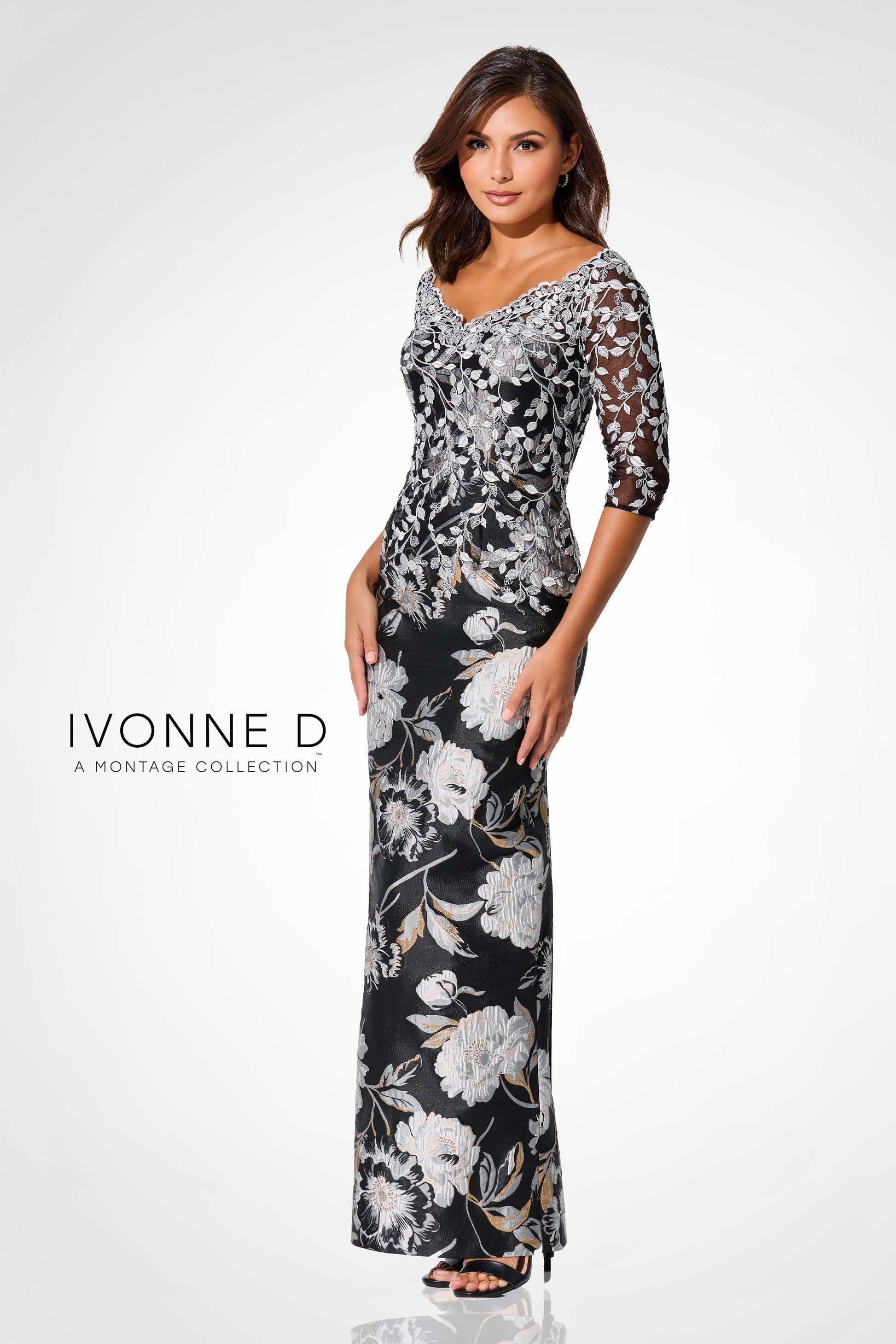 Ivonne D ID324 Long Mother of the Bride Formal Evening Gown