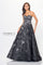 Formal Dresses A Line Long Formal Pleated Lace Evening Gown Black