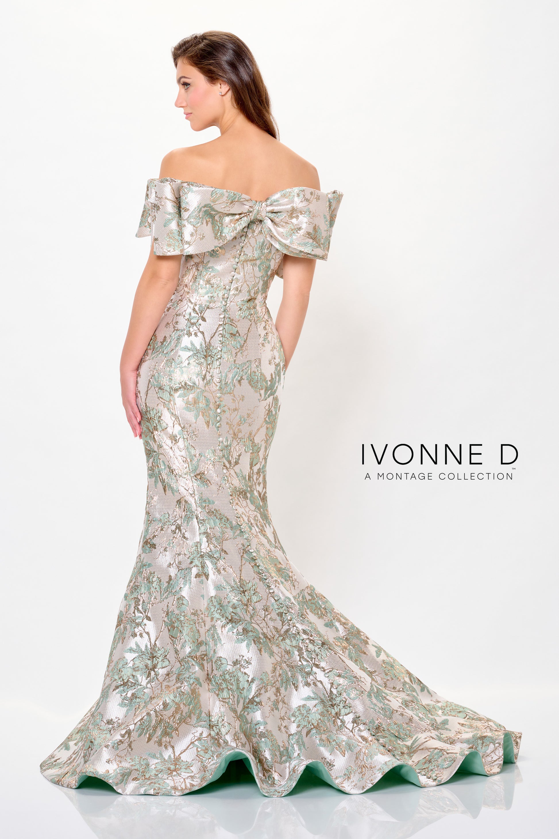 Ivonne D ID6203 Long Formal Floral Evening Dress