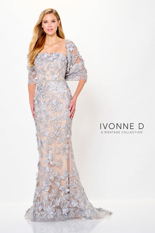 Formal Dresses Beaded Long Mermaid Formal Evening Dress Silver/Nude