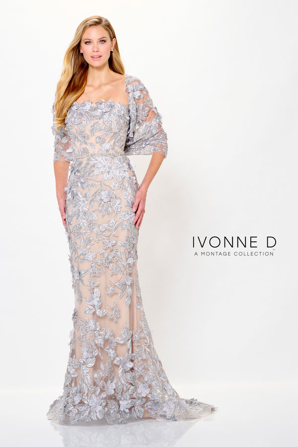 Ivonne D ID6205 Beaded Long Mermaid Formal Evening Dress