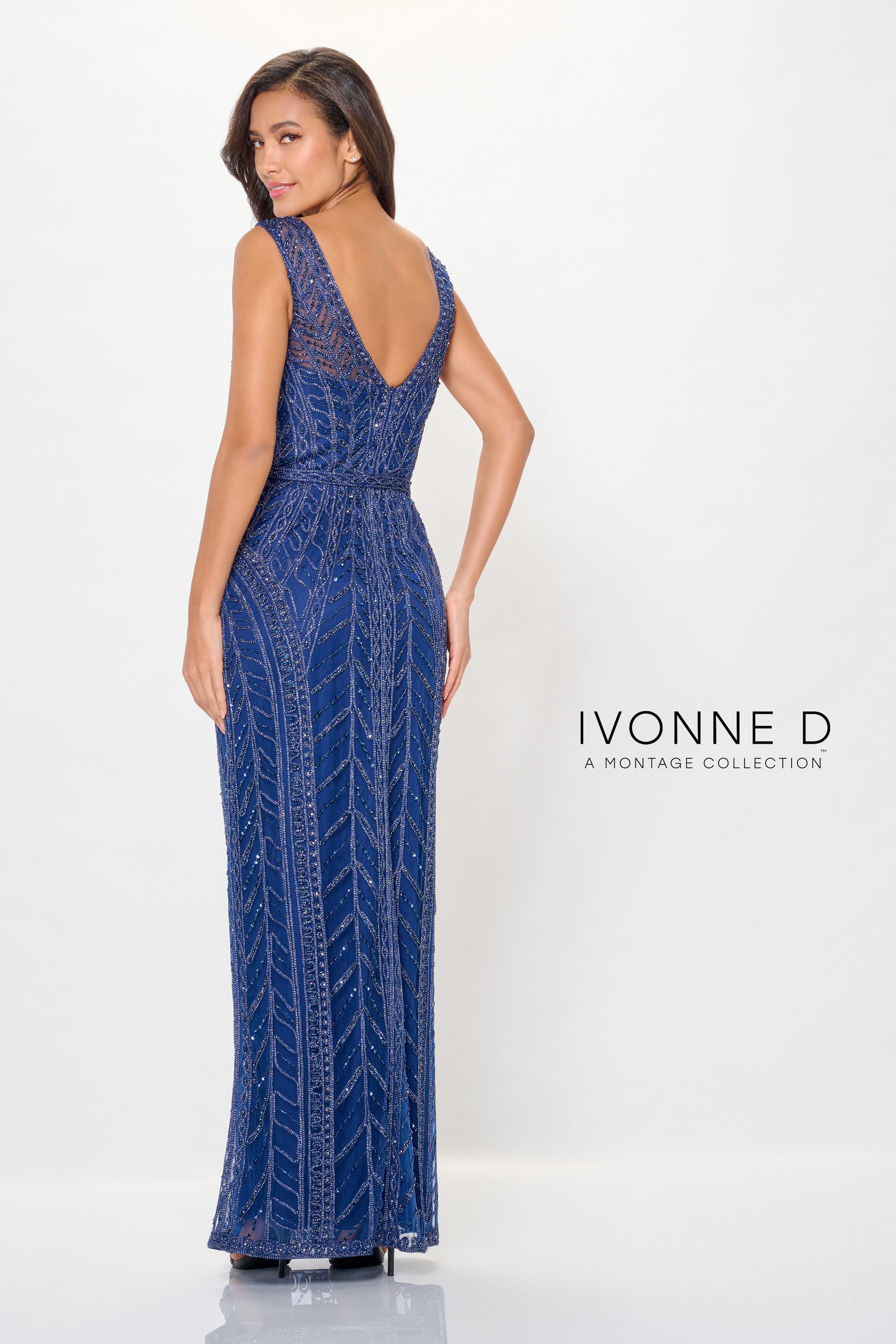 Formal Dresses Long Formal Beaded Mother of the Bride Evening Dress Blue Willow