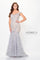 Formal Dresses Long Beaded Formal Feather Evening Dress Platinum/Nude