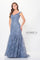 Formal Dresses Long Beaded Formal Feather Evening Dress Wedgewood