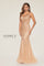 Formal Dresses Beaded Sequin Long Formal Lace Evening Dress Butterscotch