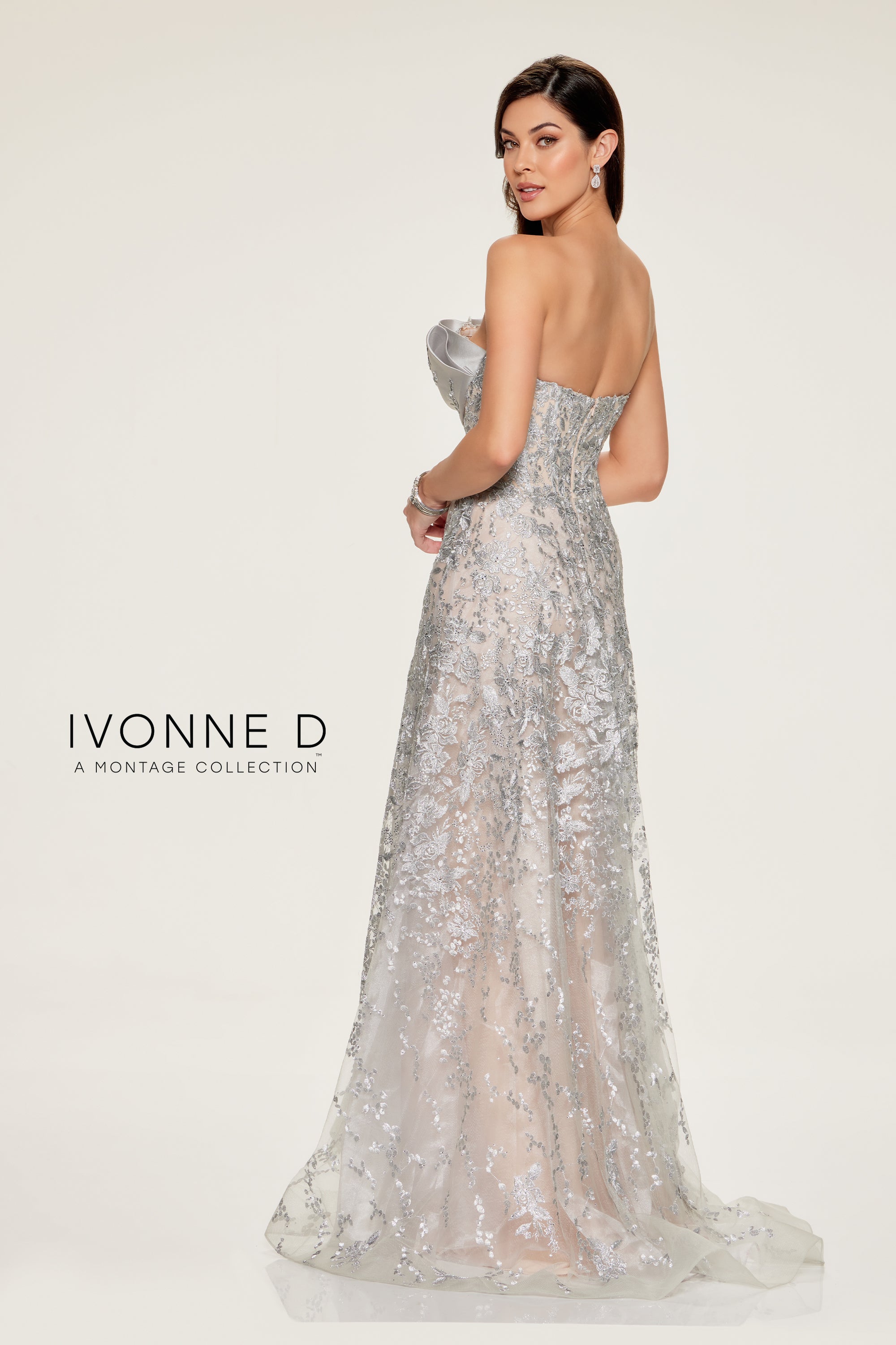 Prom Dresses  Silver/Nude