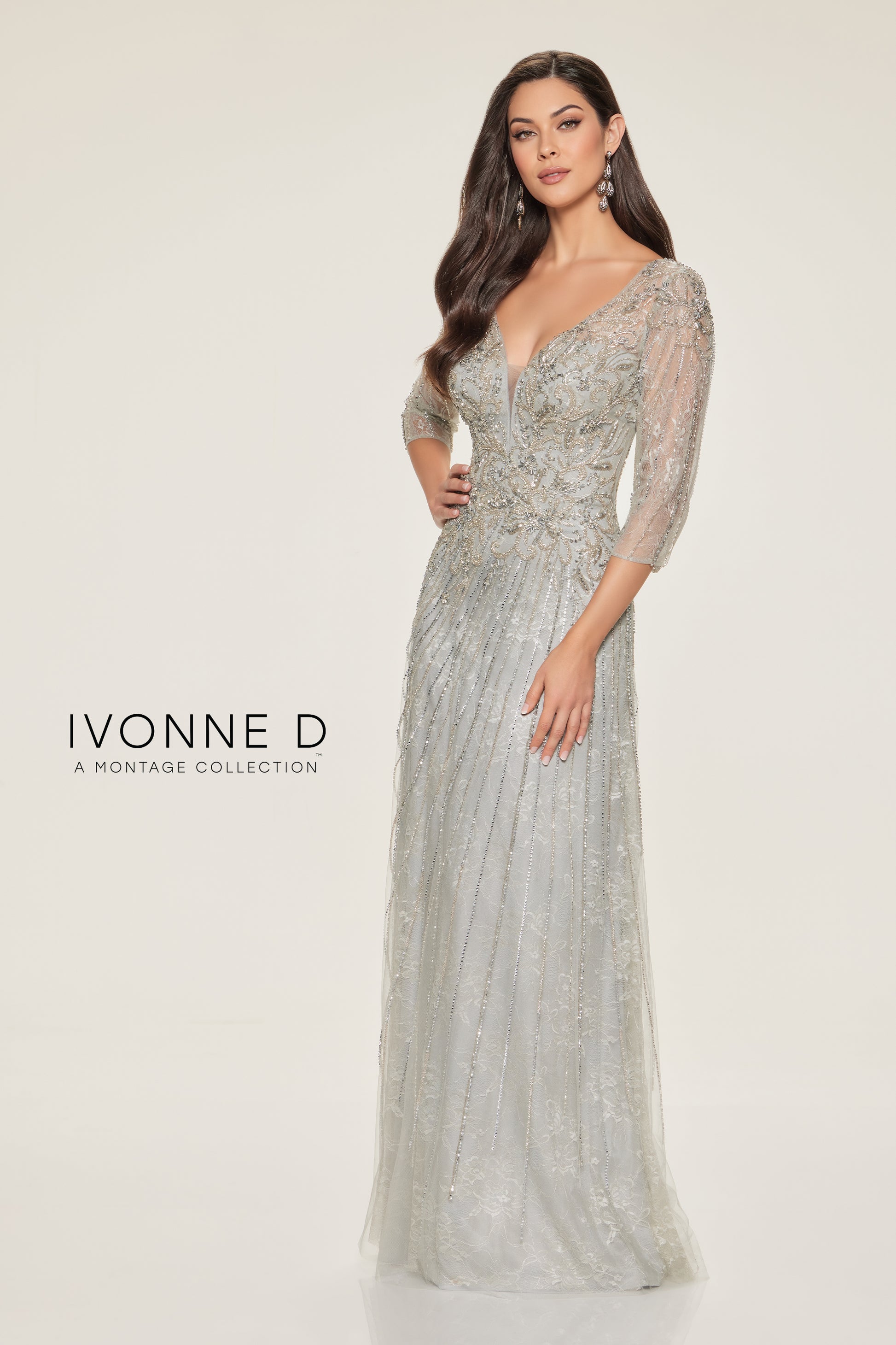 Ivonne D ID808 Long Formal Mother of the Bride Evening Dress