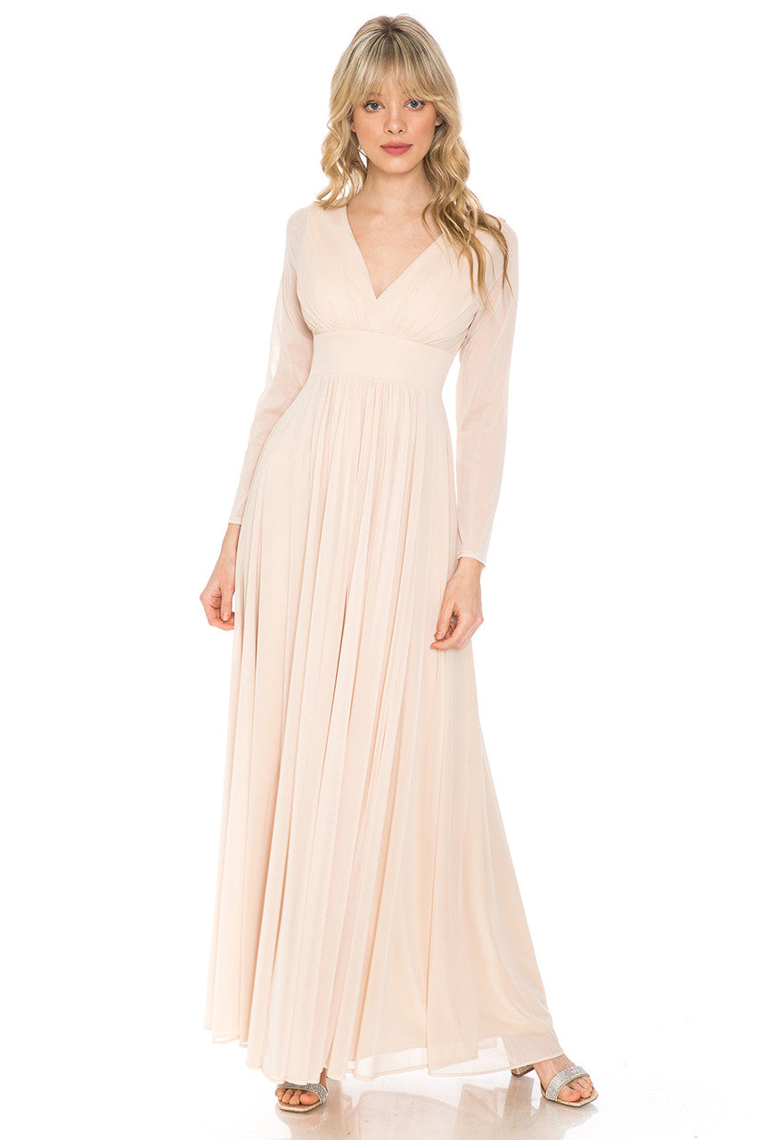 Mother of the Bride Dresses Long Sleeve Formal Mother of the Bride Dress Lenovia 5234 Champagne
