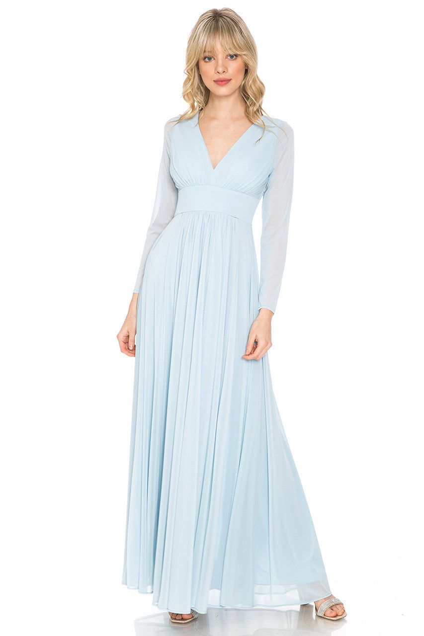 Mother of the Bride Dresses Long Sleeve Formal Mother of the Bride Dress Lenovia 5234 Powder Blue