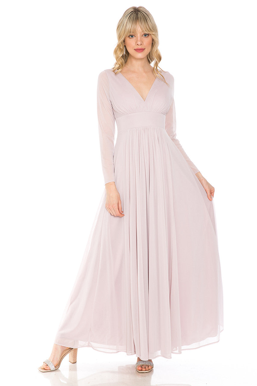 Mother of the Bride Dresses Long Sleeve Formal Mother of the Bride Dress Lenovia 5234 Dusty Rose