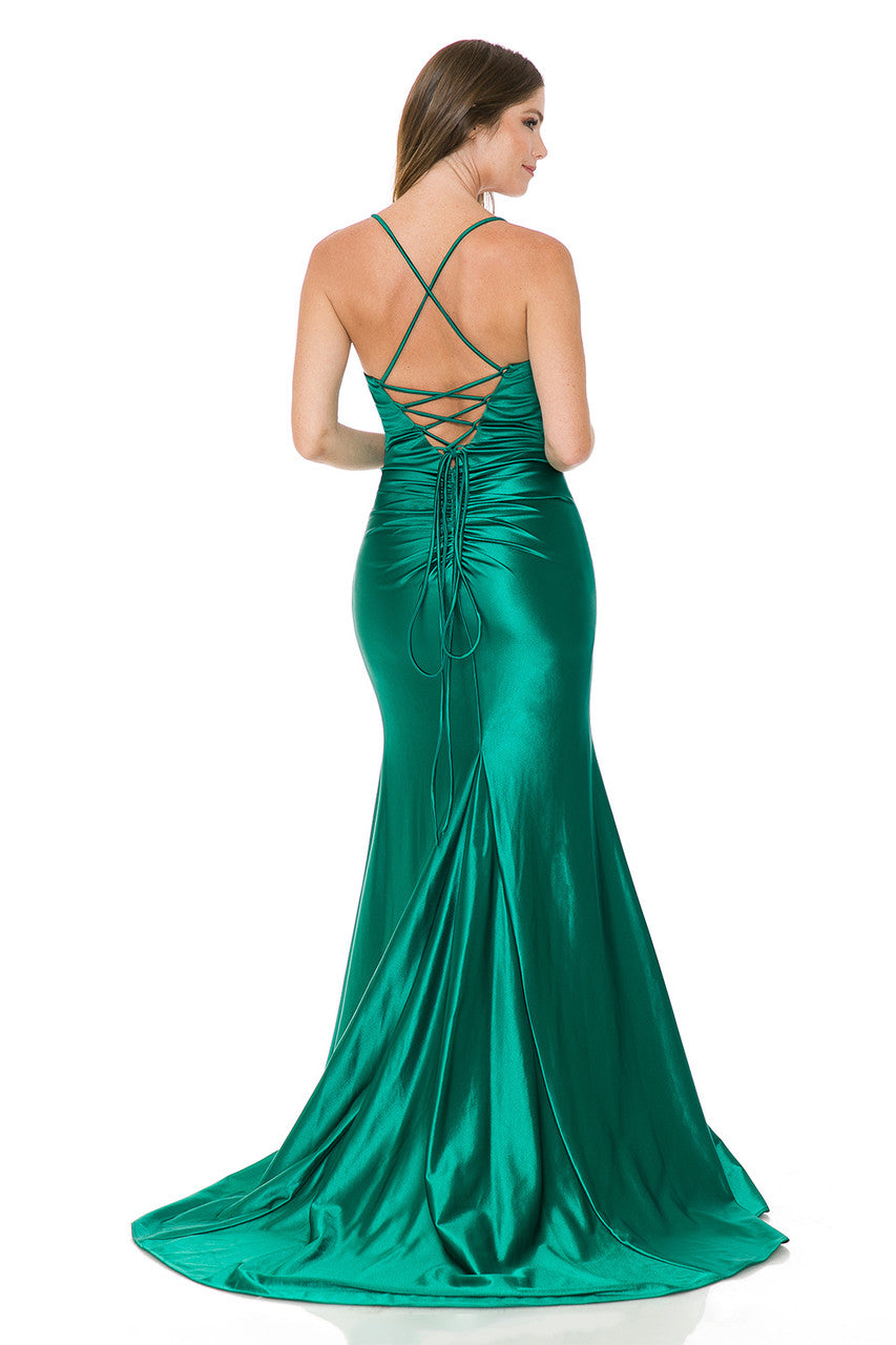 Prom Dresses Formal Corset Long Prom Dress Lenovia 8158 Green