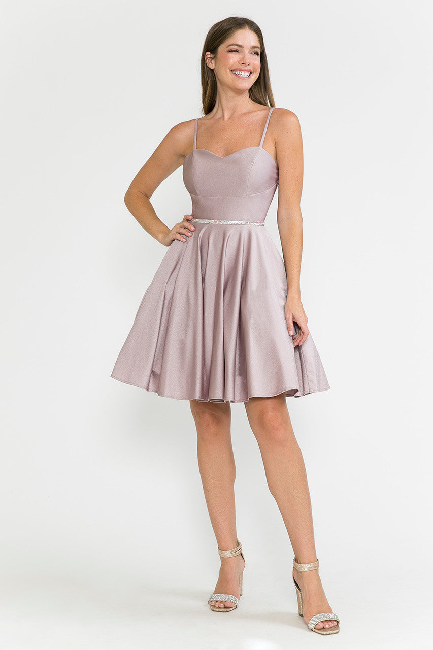 Cocktail Dresses Short Mini Cocktail A Line Dress Lenovia 5261 Dusty Rose