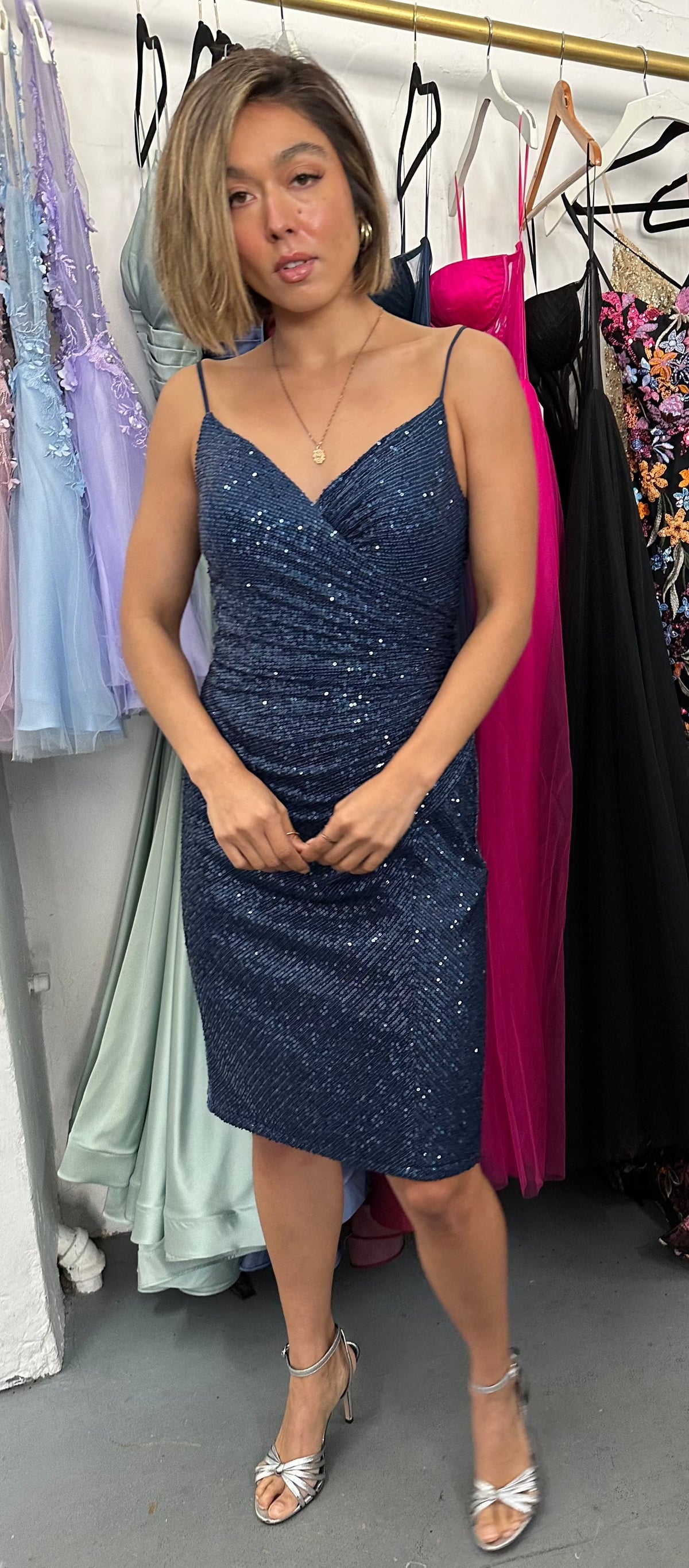 Short Spaghetti Strap Cocktail Dress Sale