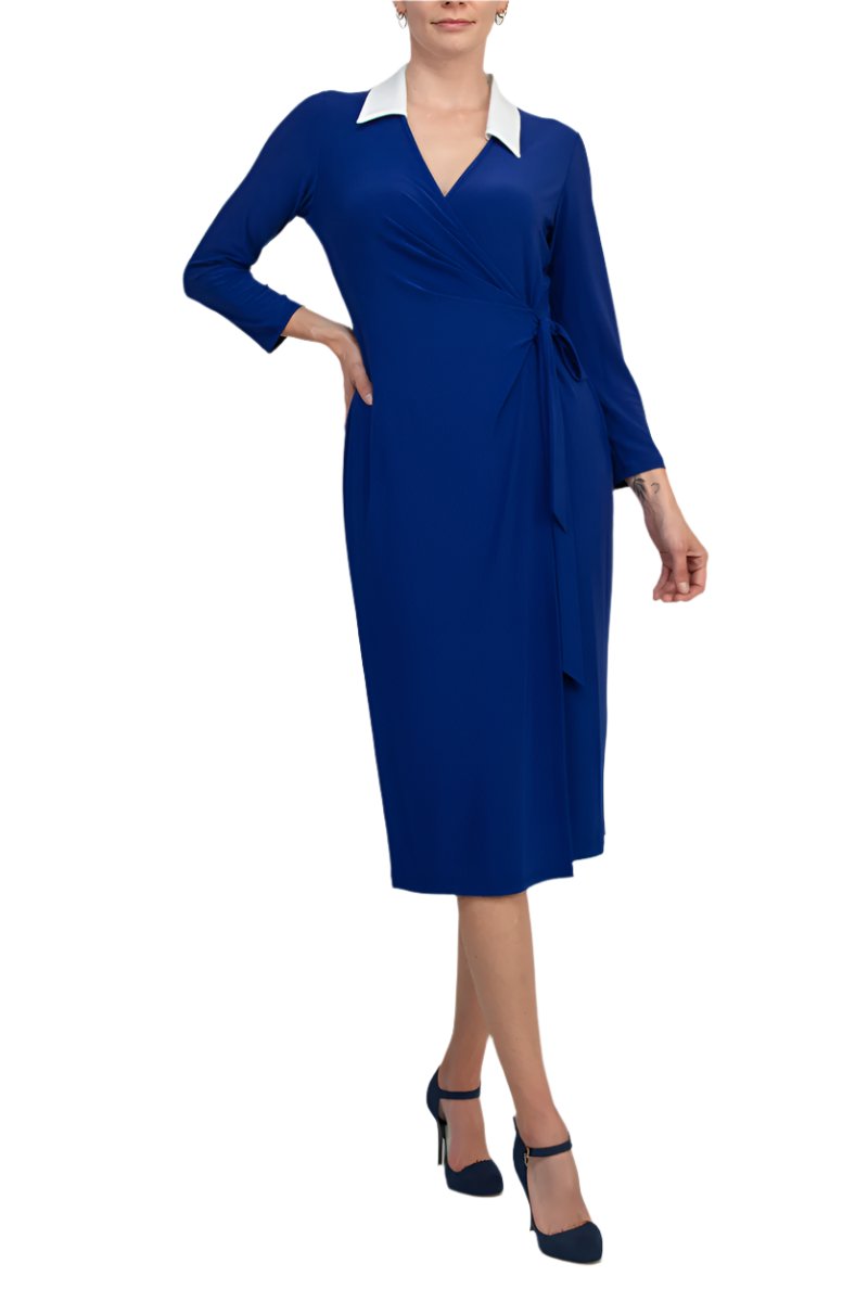Evan Picone 10877845 Short Cocktail Midi Wrap Dress