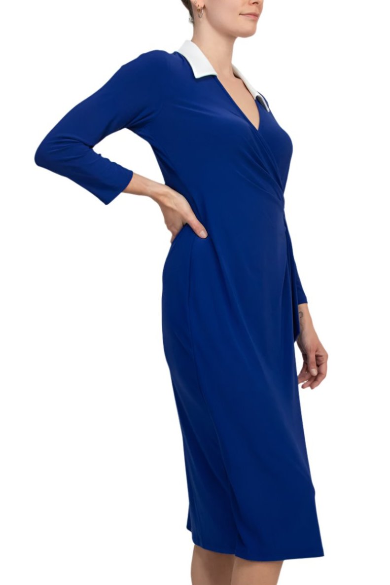 Evan Picone 10877845 Short Cocktail Midi Wrap Dress