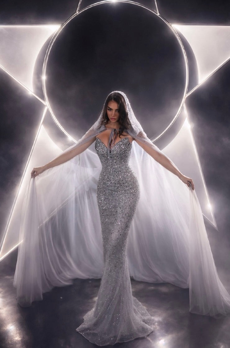 V-Neck Floor-Length Sequin Formal Mermaid Pre Order