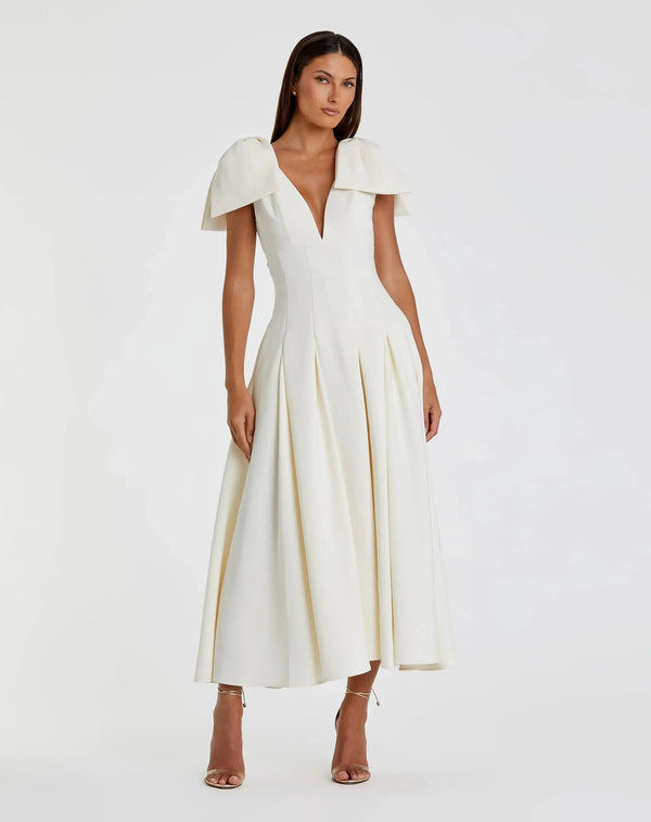 Midi Bridal Wedding Dress A Line Mac Duggal 21046