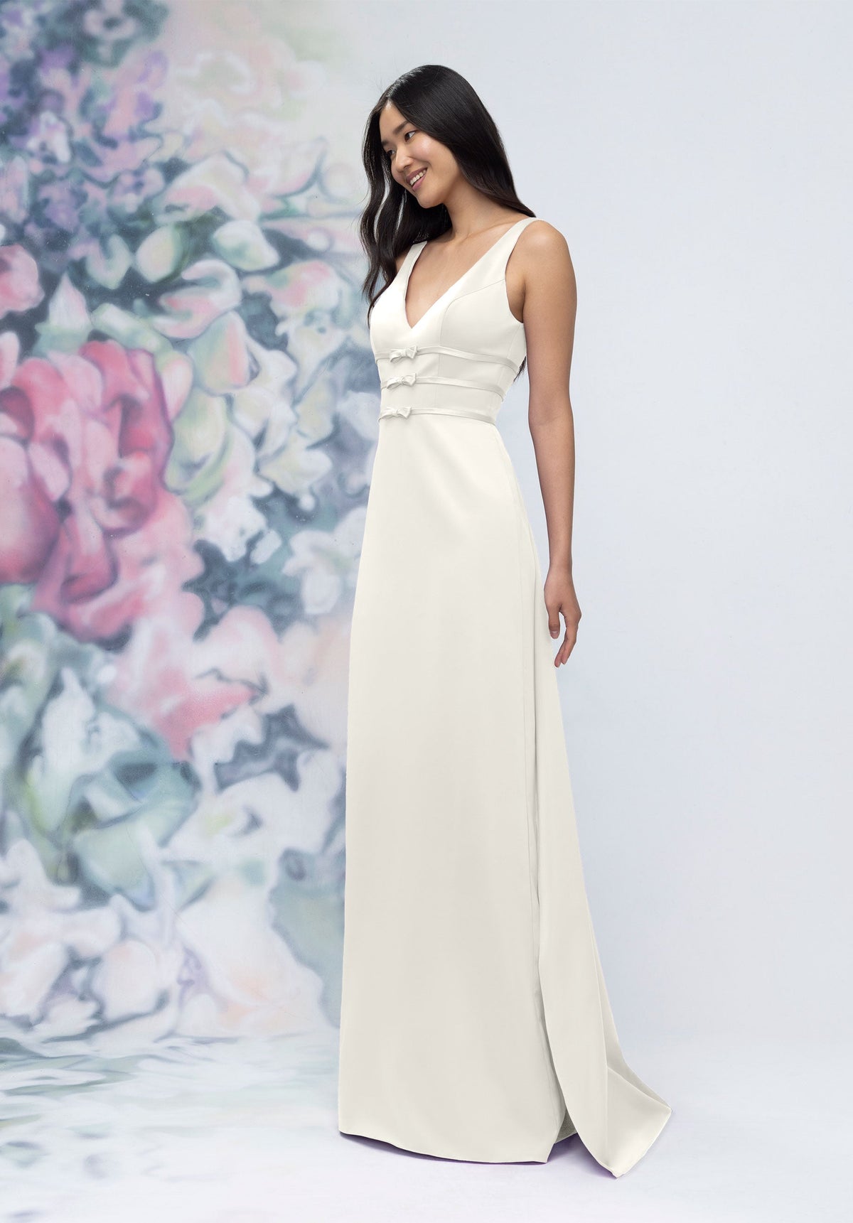 Wedding Dresses Long Slit Wedding Dress Ivory-Satin-3030013-Train