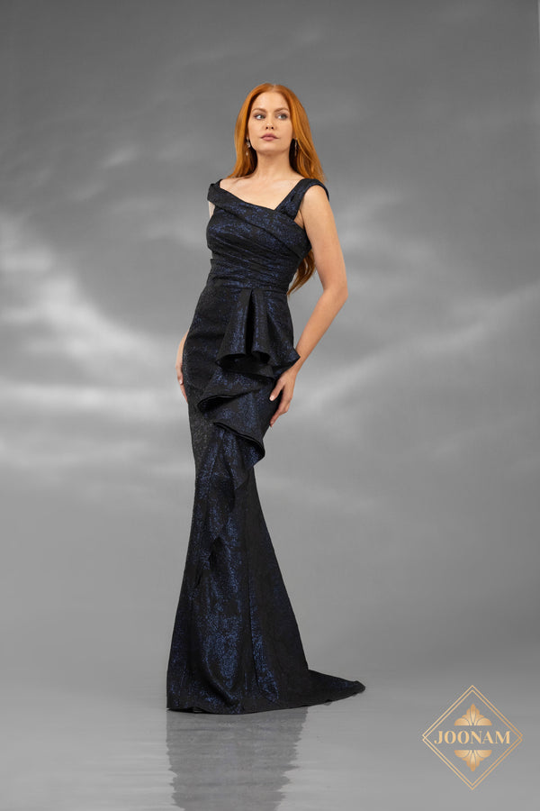 Terani Couture J3307 Fitted Long Prom Mermaid Ruffle Formal Dress