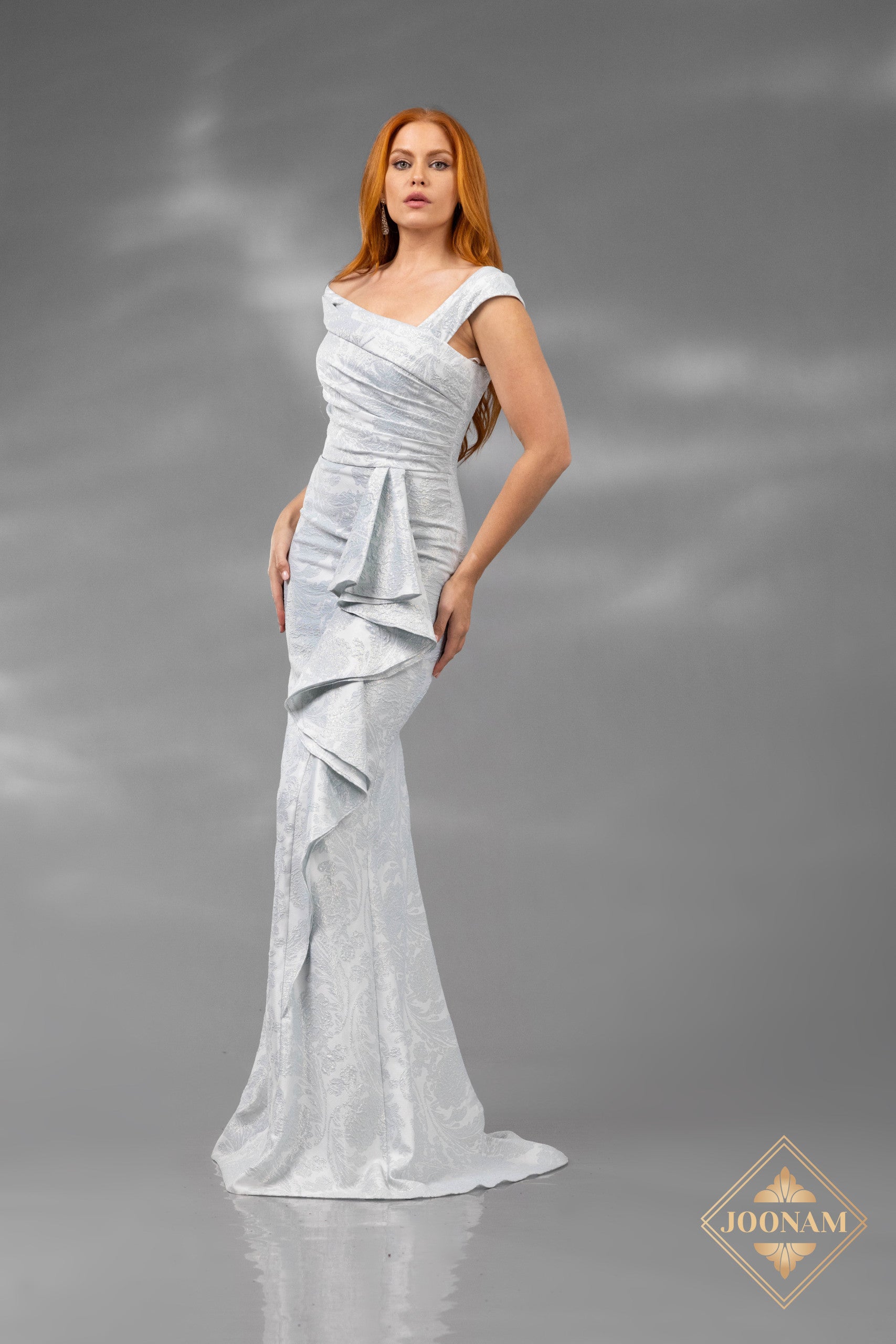 Prom Dresses Fitted Long Prom Mermaid Ruffle Formal Dress Sky Blue