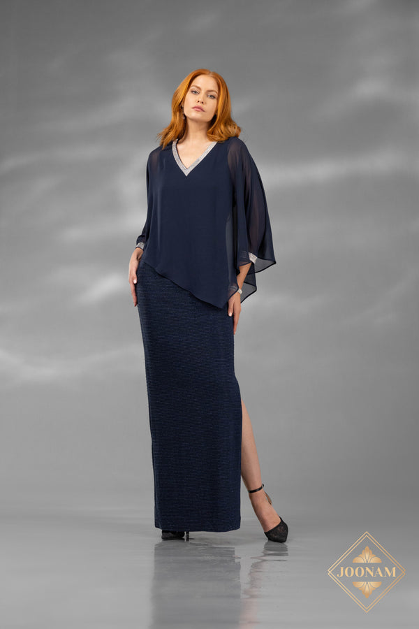 Terani Couture J4651 Long Formal Slit Evening Dress