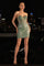 Cocktail Dresses Short Printed Glitter Cocktail Dress Sage