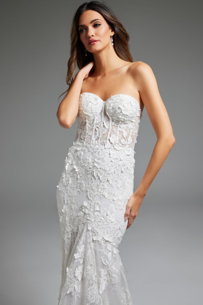 Wedding Dresses Long Mermaid Sequin Wedding Dress Off-White