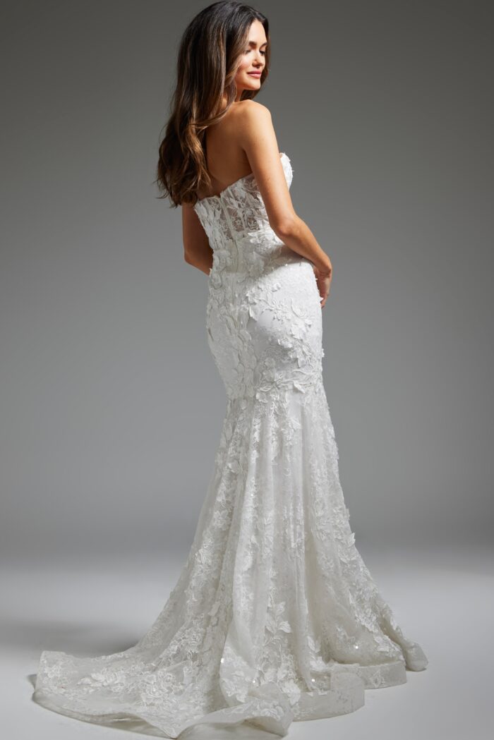Wedding Dresses Long Mermaid Sequin Wedding Dress Off-White