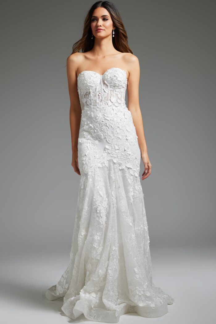 Wedding Dresses Long Mermaid Sequin Wedding Dress Off-White