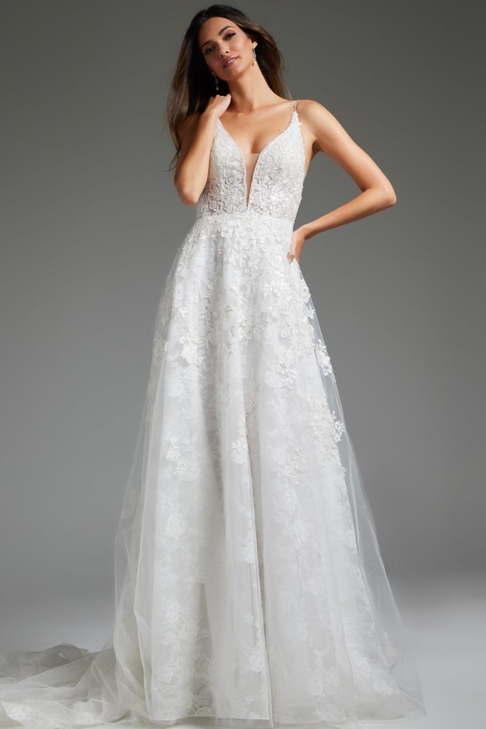 Jovani JB07147 Bridal Ballgown Long Beaded Wedding Dress
