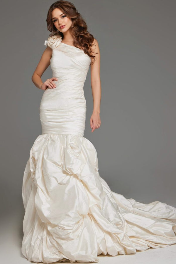 Jovani JB07179 Mermaid Long Ruffle Wedding Dress