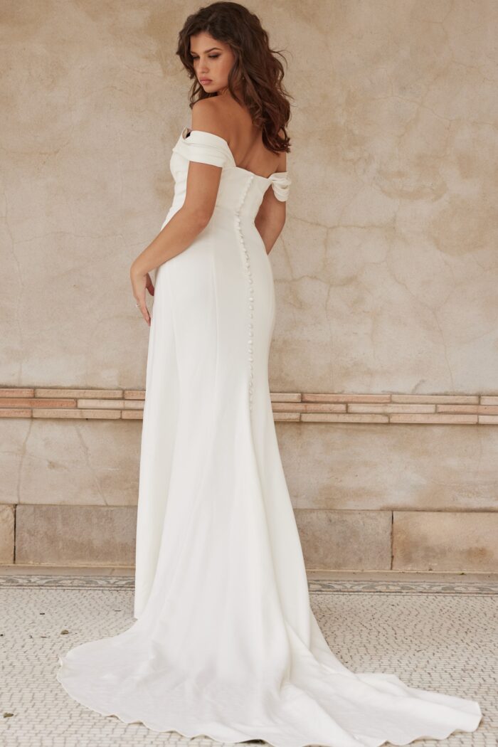Wedding Dresses Bridal Gown High Slit Long Wedding Dress Ivory