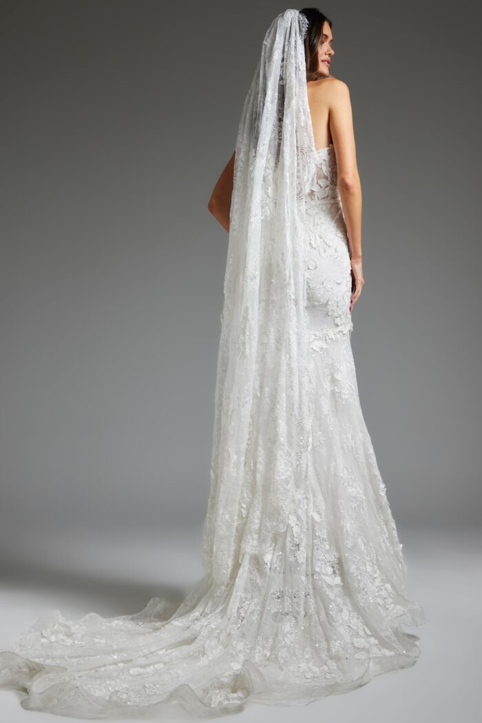 Jovani JB07583 Mermaid Long Bridal Corset Lace Wedding Dress