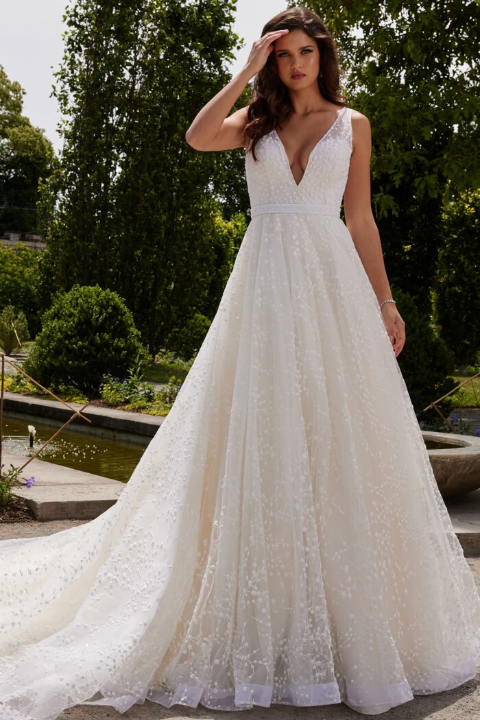Jovani JB09491 Bridal Ballgown Long Sequin Wedding Dress
