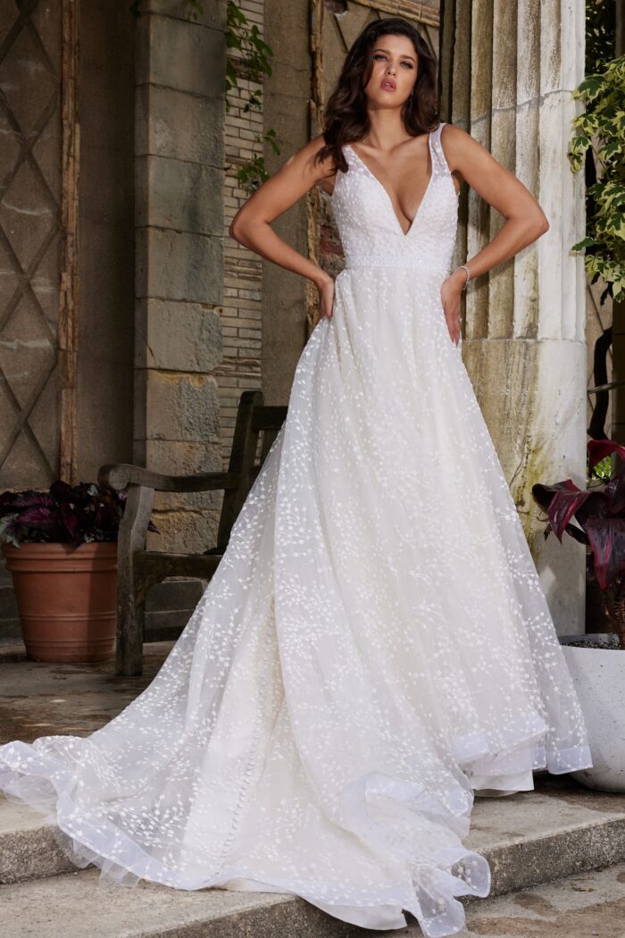 Jovani JB09491 Bridal Ballgown Long Sequin Wedding Dress