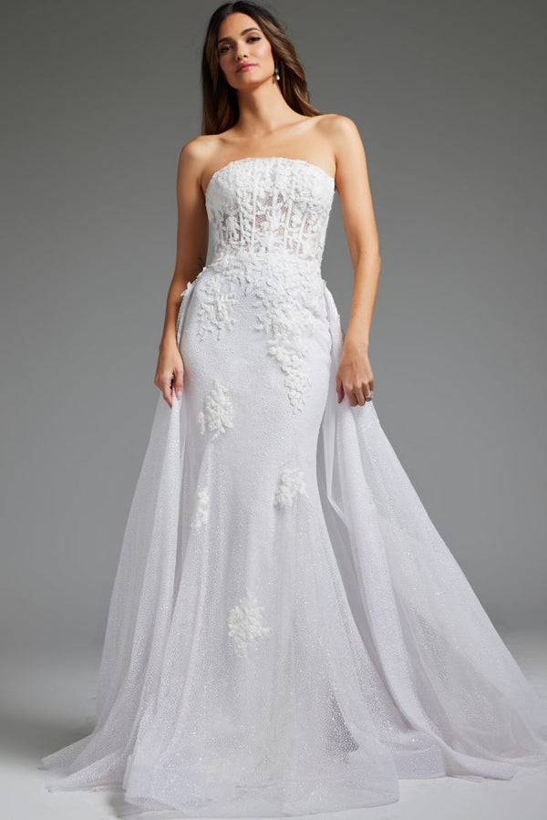 Jovani JB24560 Bridal Gown Long Mermaid Corset Wedding Dress