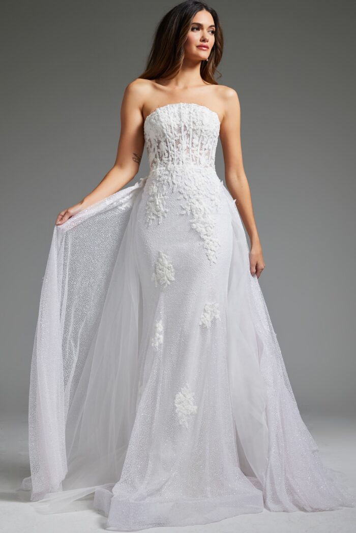 Jovani JB24560 Bridal Gown Long Mermaid Corset Wedding Dress