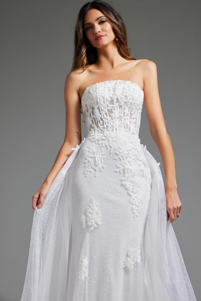 Jovani JB24560 Bridal Gown Long Mermaid Corset Wedding Dress