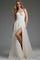 Wedding Dresses Long Beaded High Slit Bridal Wedding Dress Off-White